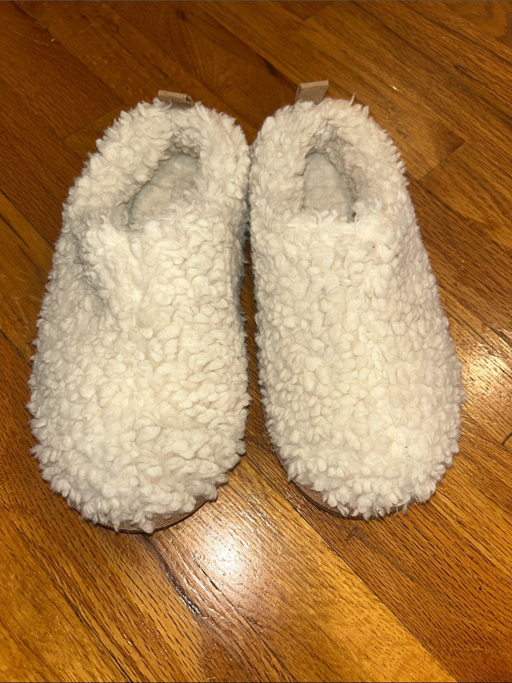 Kids Cozy Sherpa Slip-On Shoes - Cream